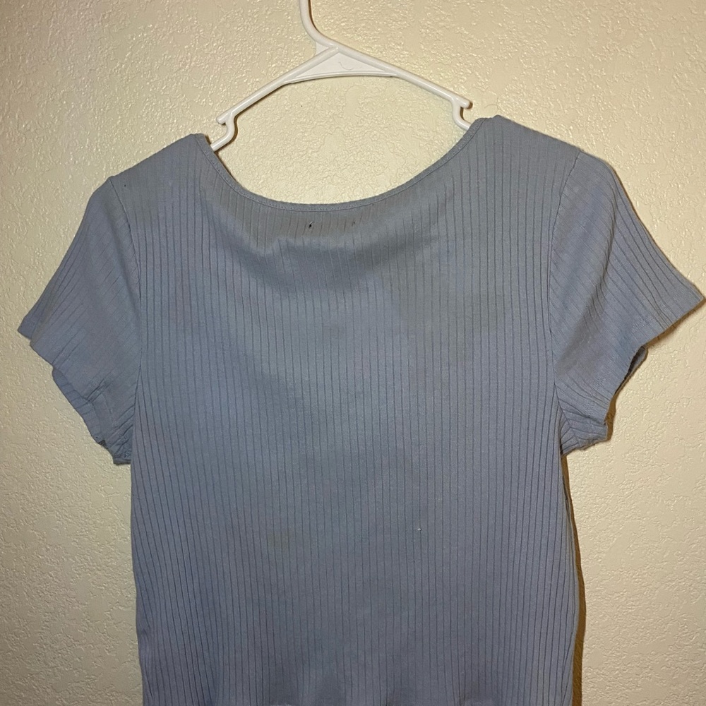 Blue, T-shirt/crop top, short sleeve